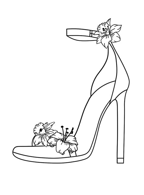 high heels coloring pages