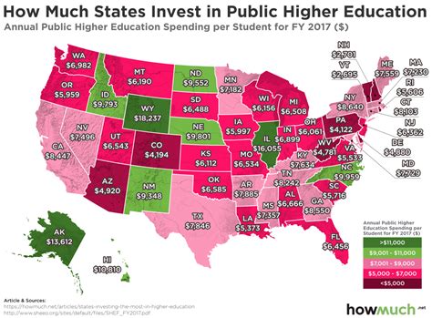 map of higher education in the United States