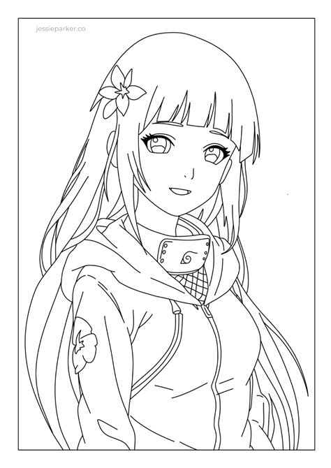 hinata coloring pages