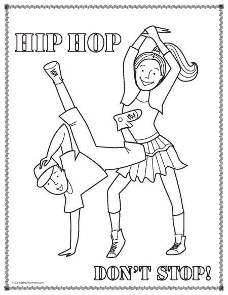 hip hop dance coloring pages