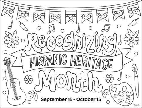 hispanic heritage month coloring pages