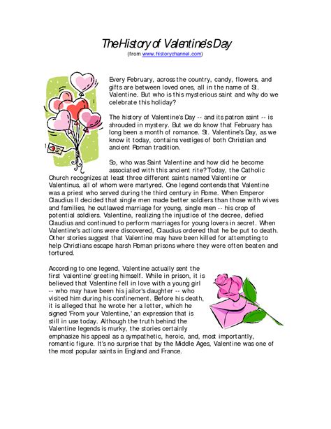 history of valentine's day for kids