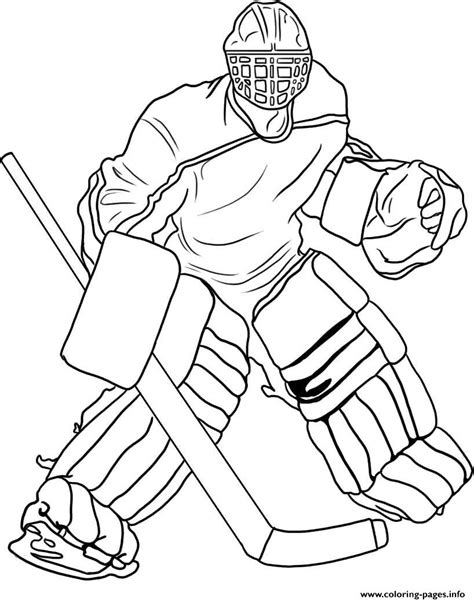 hockey goalie coloring pages