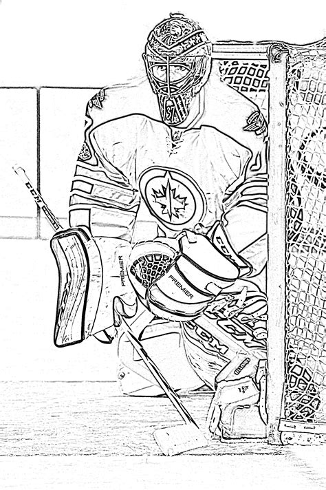 hockey goalie pictures to color