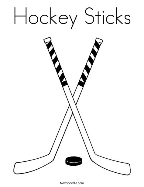 hockey stick coloring pages