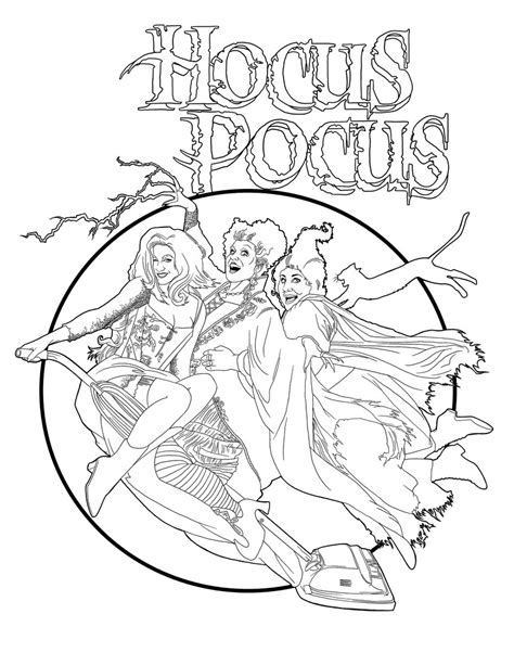 hocus pocus coloring pages