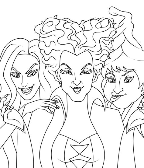 hocus pocus free coloring pages