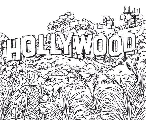 hollywood coloring pages