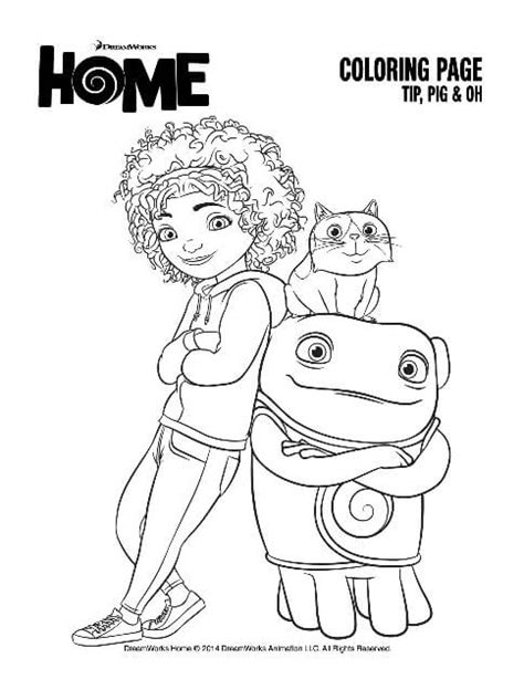home the movie coloring pages
