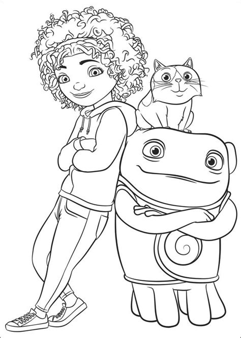 home the movie coloring pages