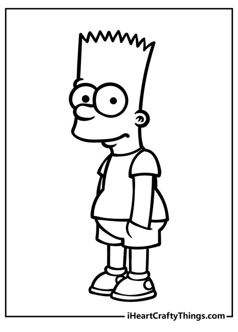 hood bart simpson coloring pages