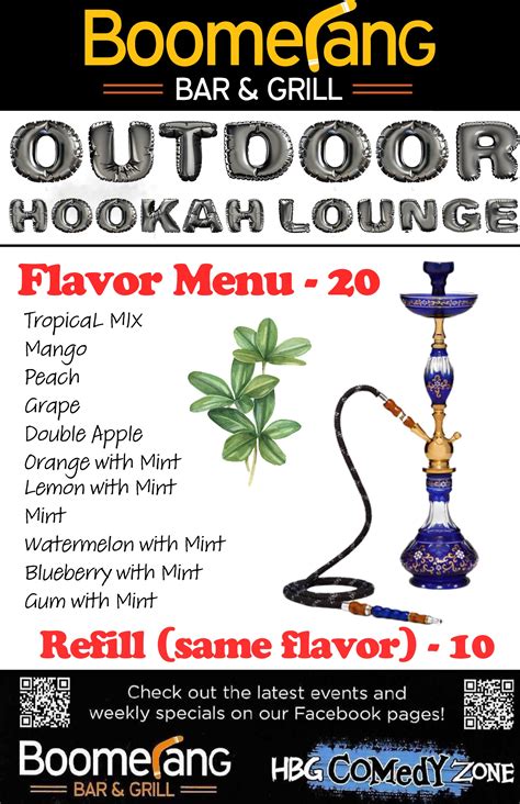 hookah bar food