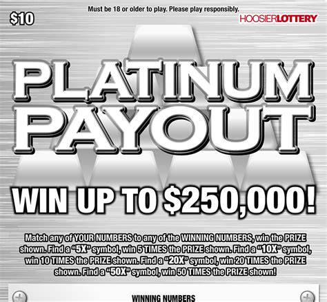 Hoosier Lotto Payout Chart