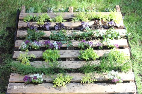 horizontal pallet garden