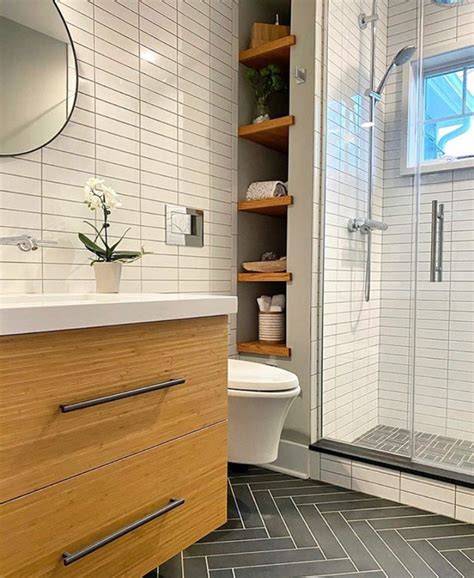 horizontal stacked subway tile