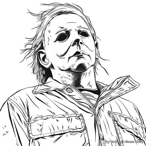 horror michael myers coloring pages