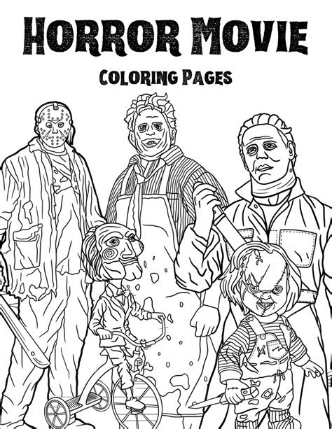 horror movie coloring pages