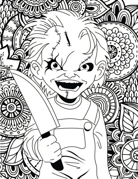 horror movies coloring pages