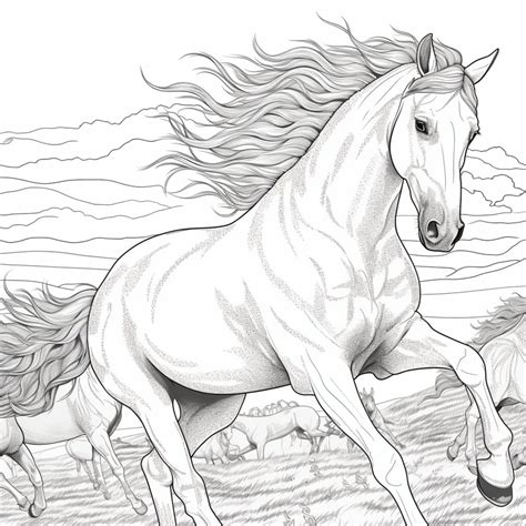 horse coloring pages for adults pdf