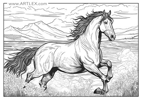 horse printable colouring pages
