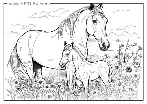 horses coloring
