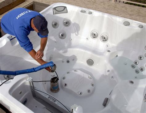 Draining and refilling hot tub