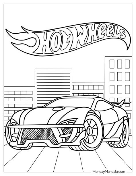 hot wheels coloring pages pdf