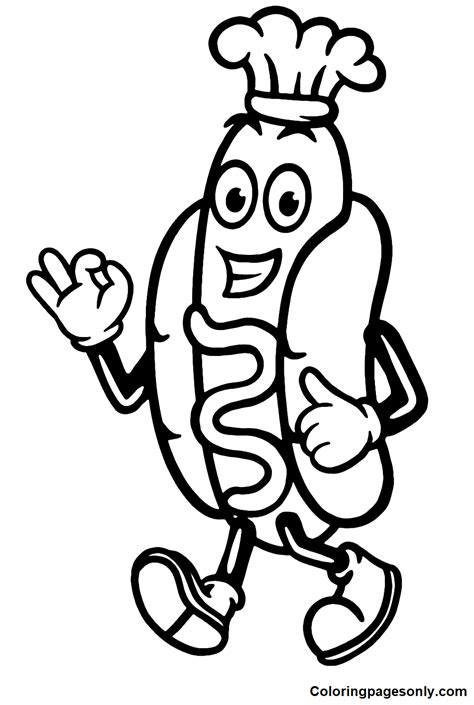 hotdog coloring pages