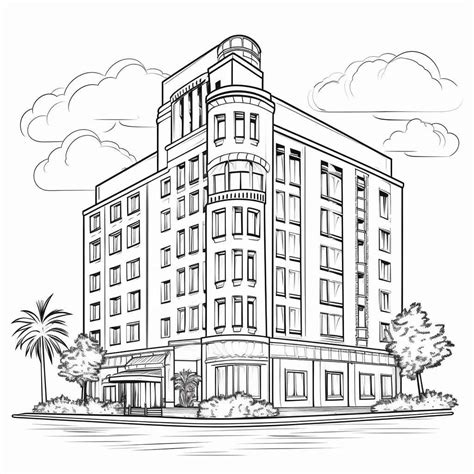 hotel coloring pages