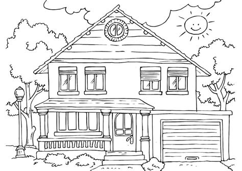 house coloring pages