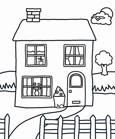 house colouring pages
