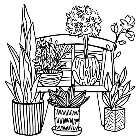 house plant coloring pages