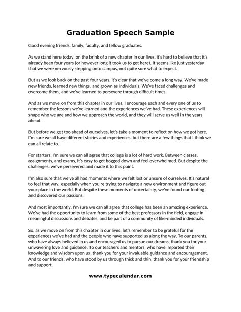 how can i write a graduation speech