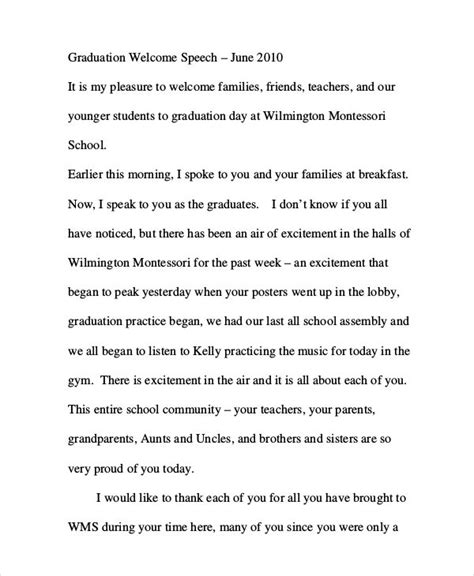 how do you welcome students in welcome speech
