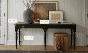 how tall should an entry table be
