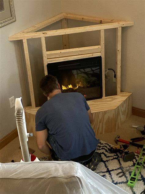 how to build a corner fireplace