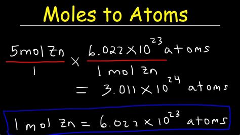Calculate Number of Atoms in a Mole