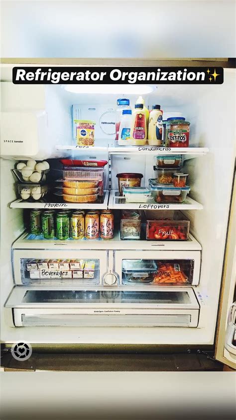 how to organize side by side refrigerator