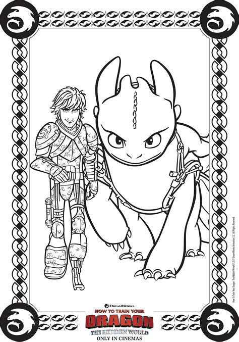 how to train your dragon 3 coloring pages
