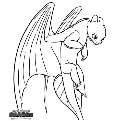 how to train your dragon coloring pages light fury