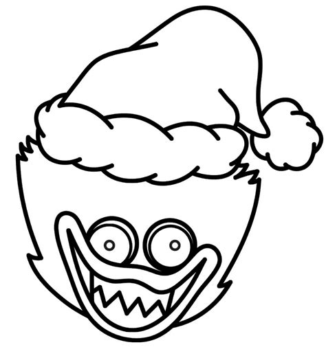 huggy wuggy christmas coloring pages