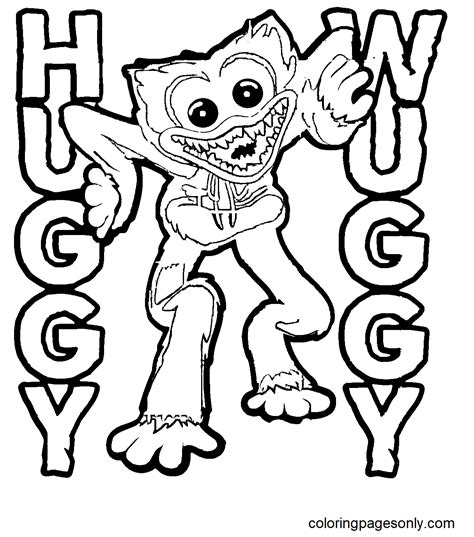 huggy wuggy coloring page