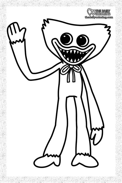 huggy wuggy coloring page