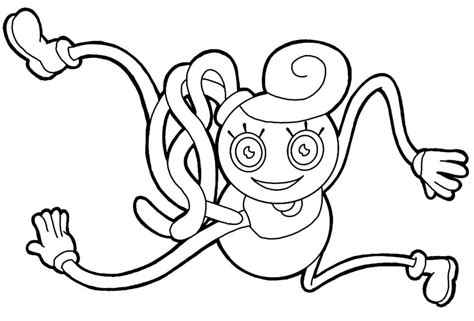 huggy wuggy mommy long legs coloring pages
