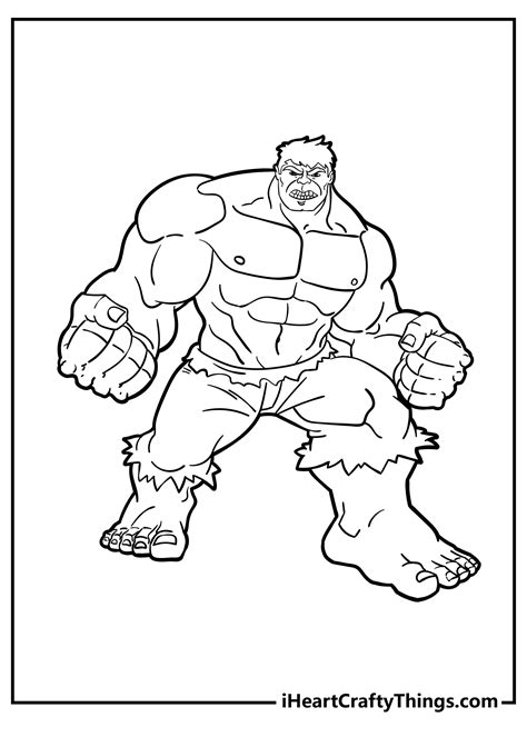 hulk colouring page