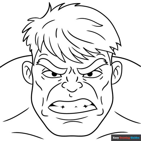 hulk face coloring pages