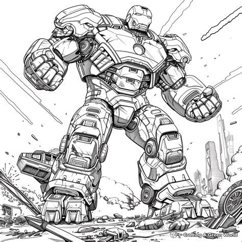 hulkbuster coloring pages