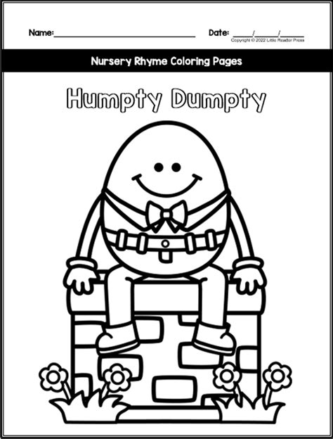 humpty dumpty coloring pages