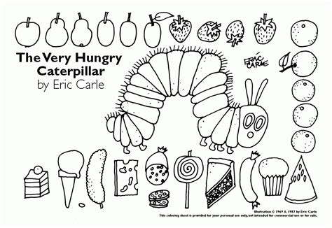hungry caterpillar coloring pages pdf