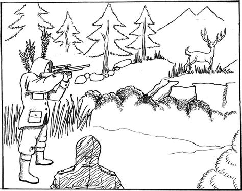 hunter coloring pages